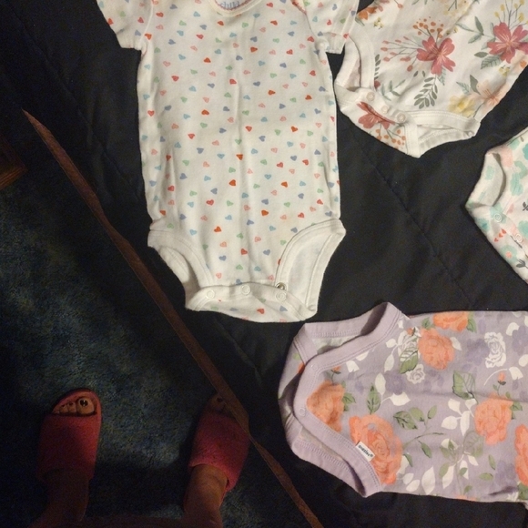 Cloud Island Floral and Patterned Bodysuits - Pink, Purple, White - Picture 5 of 13